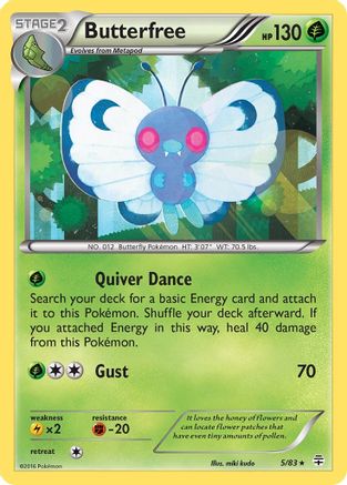Butterfree 005  - Holofoil Generations - Holo Rare