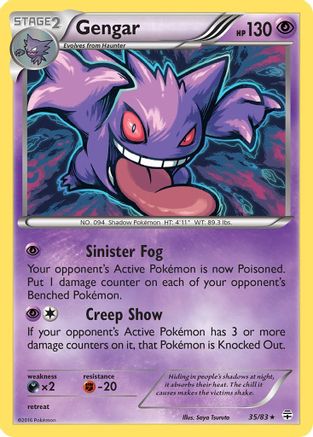 Gengar 035  - Holofoil Generations - Holo Rare