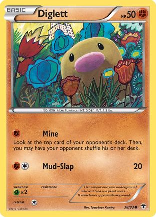 Diglett 038  - Reverse Holofoil Generations - Common