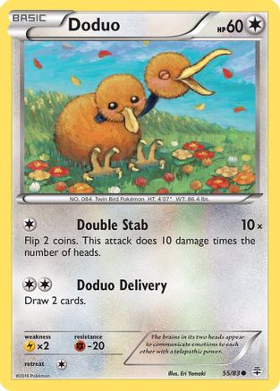 Doduo 055  - Reverse Holofoil Generations - Common