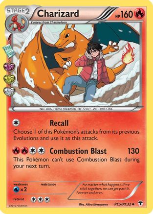 Charizard RC5  - Holofoil Generations Radiant Collection - Uncommon