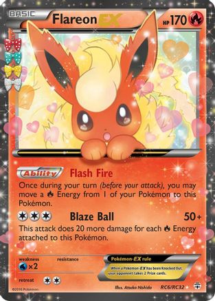 Flareon EX RC6  - Holofoil Generations Radiant Collection - Ultra Rare