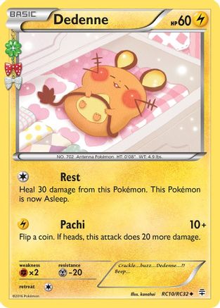 Dedenne RC10  - Holofoil Generations Radiant Collection - Uncommon