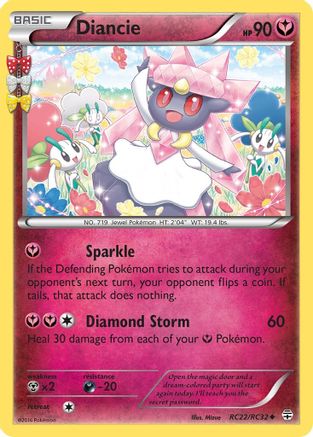 Diancie RC22  - Holofoil Generations Radiant Collection - Uncommon