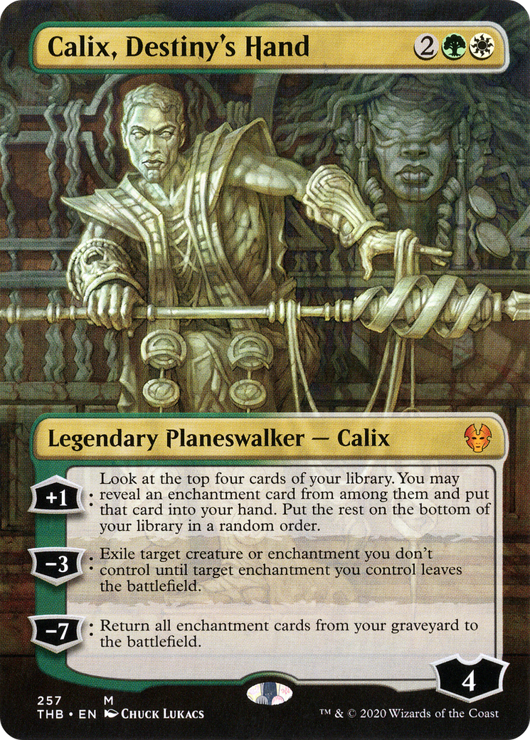 Calix, Destiny's Hand (Borderless) (THB-257) - Theros Beyond Death (Borderless)