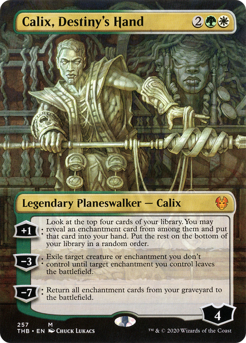 Calix, Destiny's Hand (Borderless) (THB-257) - Theros Beyond Death (Borderless)