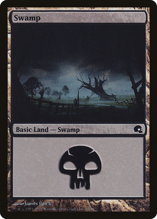 Swamp (28) (GRV-028) - Premium Deck Series: Graveborn Foil