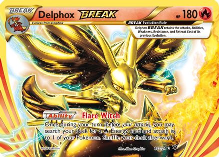 Delphox BREAK 014  - Holofoil XY  Fates Collide - Rare BREAK