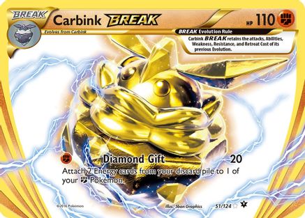 Carbink BREAK 051  - Holofoil XY  Fates Collide - Rare BREAK