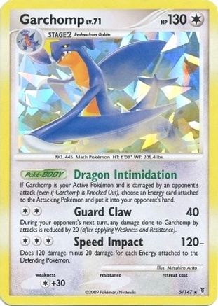 Garchomp - 5/147 (Cracked Ice Holo)/147  - Holofoil Deck Exclusives - Rare