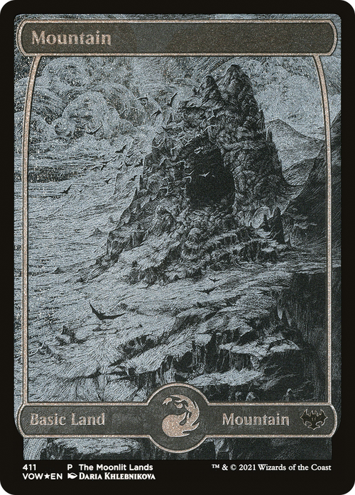 Mountain (WPN-411) - Innistrad: Crimson Vow Etched Foil