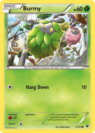 Burmy 002  - Reverse Holofoil XY  Fates Collide - Common