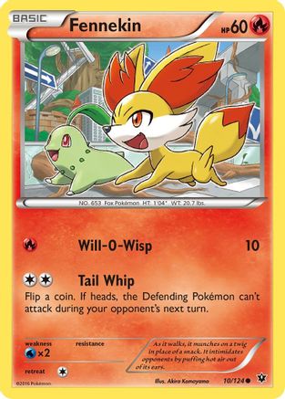 Fennekin (10) (10) 010  - Reverse Holofoil XY  Fates Collide - Common