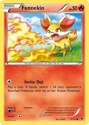 Fennekin (11) (11) 011  - Reverse Holofoil XY  Fates Collide - Common