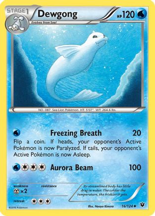 Dewgong 016  XY  Fates Collide - Uncommon