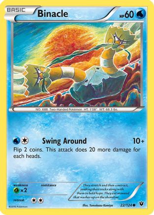 Binacle 022  - Reverse Holofoil XY  Fates Collide - Common