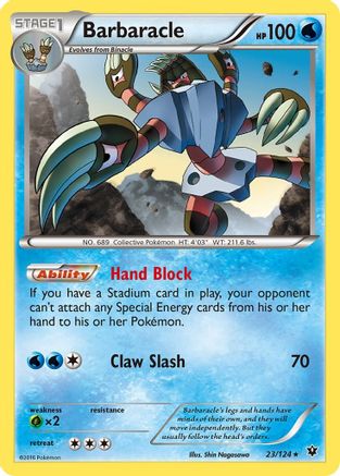 Barbaracle 023  - Reverse Holofoil XY  Fates Collide - Rare