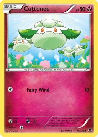 Cottonee 070  - Reverse Holofoil XY  Fates Collide - Common