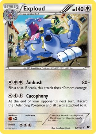 Exploud  - Reverse Holofoil XY  Fates Collide - Rare