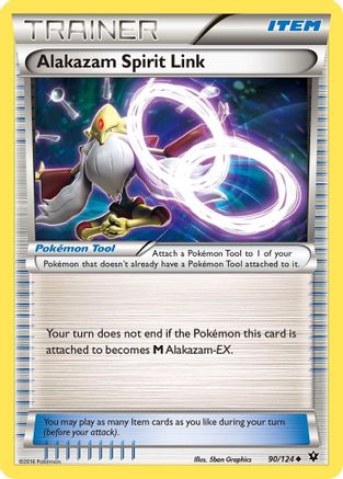 Alakazam Spirit Link 090  - Reverse Holofoil XY  Fates Collide - Uncommon