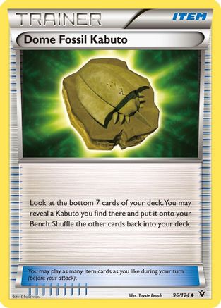 Dome Fossil Kabuto 096  XY  Fates Collide - Uncommon