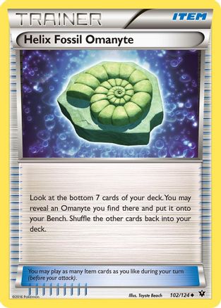 Helix Fossil Omanyte/124  XY  Fates Collide - Uncommon