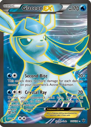 Glaceon EX (Full Art) 116  - Holofoil XY  Fates Collide - Ultra Rare