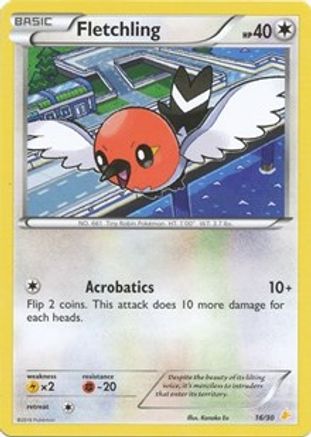 Fletchling  XY Trainer Kit Pikachu Libre & Suicune - Common