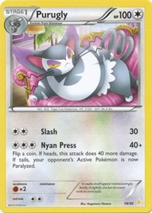 Purugly (19)/30  XY Trainer Kit Pikachu Libre & Suicune - Common