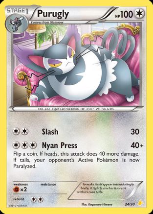 Purugly (24)/30  XY Trainer Kit Pikachu Libre & Suicune - Common