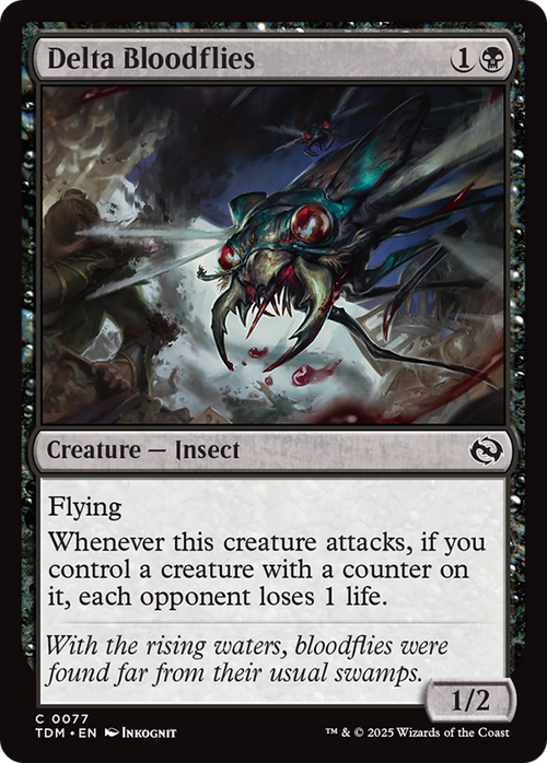 Delta Bloodflies (TDM-077) - Tarkir: Dragonstorm Foil