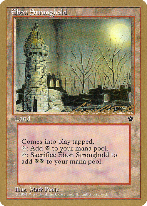 Ebon Stronghold - 1996 Leon Lindback (FEM) (WCD-) - Pro Tour Collector Set