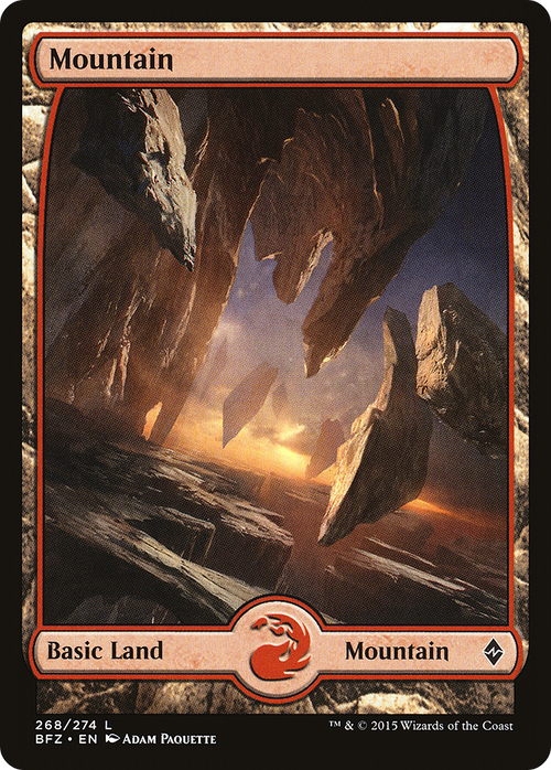 Mountain (268) - Full Art (BFZ-268) - Battle for Zendikar