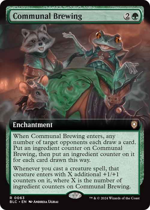 Communal Brewing (Extended Art) (BLC-063) - Bloomburrow Commander: (Extended Art)