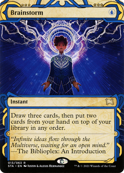 Brainstorm (STA-013) - Strixhaven Mystical Archive: (Showcase) (Borderless)