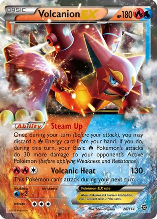 Volcanion EX 026/114  - Holofoil XY  Steam Siege - Ultra Rare