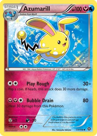 Azumarill 077  XY  Steam Siege - Uncommon