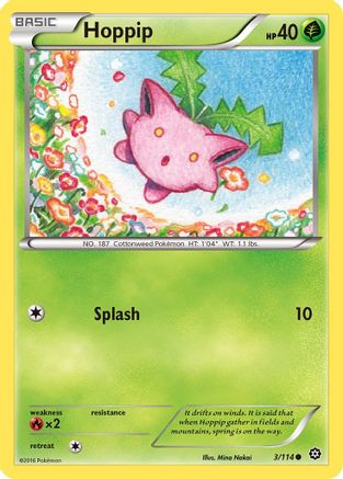 Hoppip 003  - Reverse Holofoil XY  Steam Siege - Common