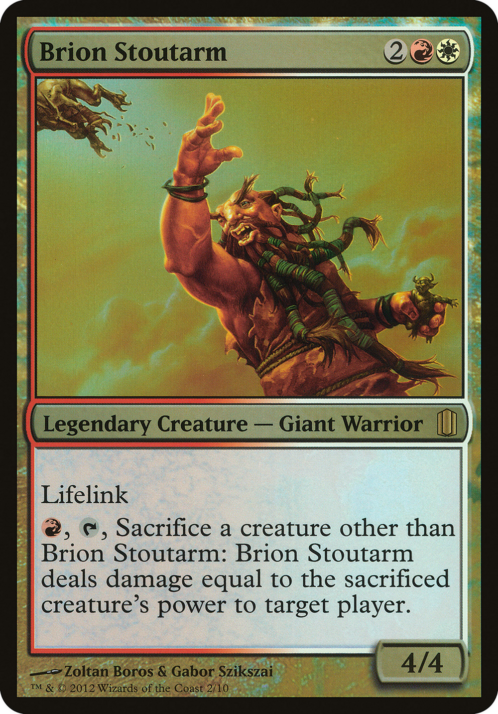 Brion Stoutarm (Commander's Arsenal) (OVER-002) - Commander's Arsenal Oversized Foil
