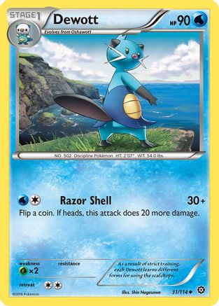 Dewott 031  XY  Steam Siege - Uncommon
