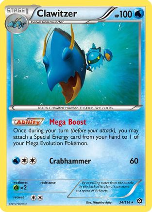 Clawitzer  XY  Steam Siege - Rare