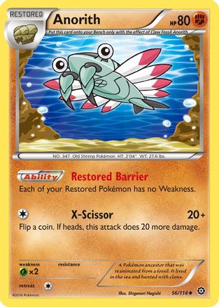 Anorith 056  XY  Steam Siege - Uncommon