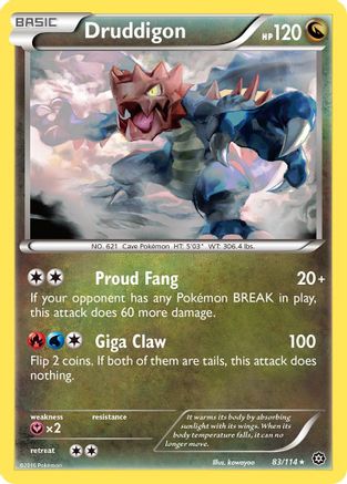 Druddigon 083  XY  Steam Siege - Rare