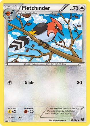 Fletchinder 095  - Reverse Holofoil XY  Steam Siege - Uncommon