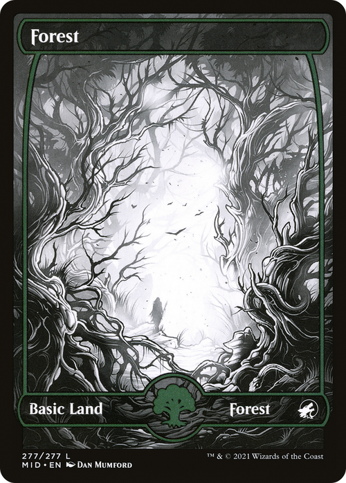 Forest (277) (MID-277) - Innistrad: Midnight Hunt: (Full Art, Showcase)