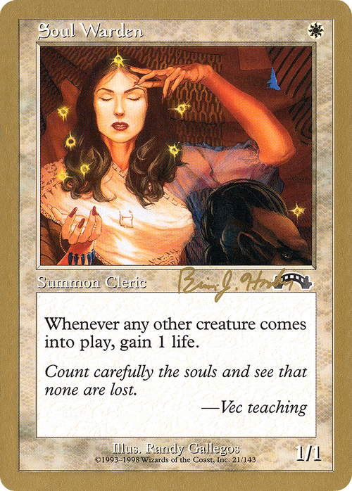 Soul Warden - 1998 Brian Hacker (EXO) (WCD-) - World Championship Decks 1998