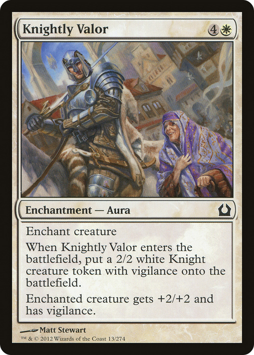 Knightly Valor (RTR-013) - Return to Ravnica Foil