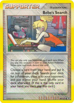 Bebe's Search (League Promo) 089/111  - Reverse Holofoil League & Championship Cards - Promo