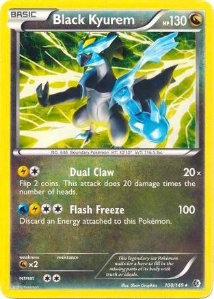 Black Kyurem - 100/149 (BW Boundaries Crossed)/149  - Holofoil Deck Exclusives - Holo Rare