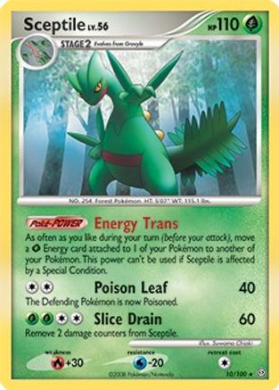 Sceptile - 10/100 (DP Stormfront)/100  Deck Exclusives - Rare